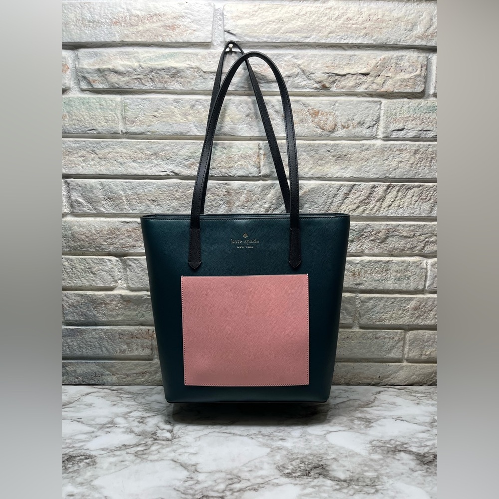 Kate Spade Daily colorblock Saffiano Tote Handbag.